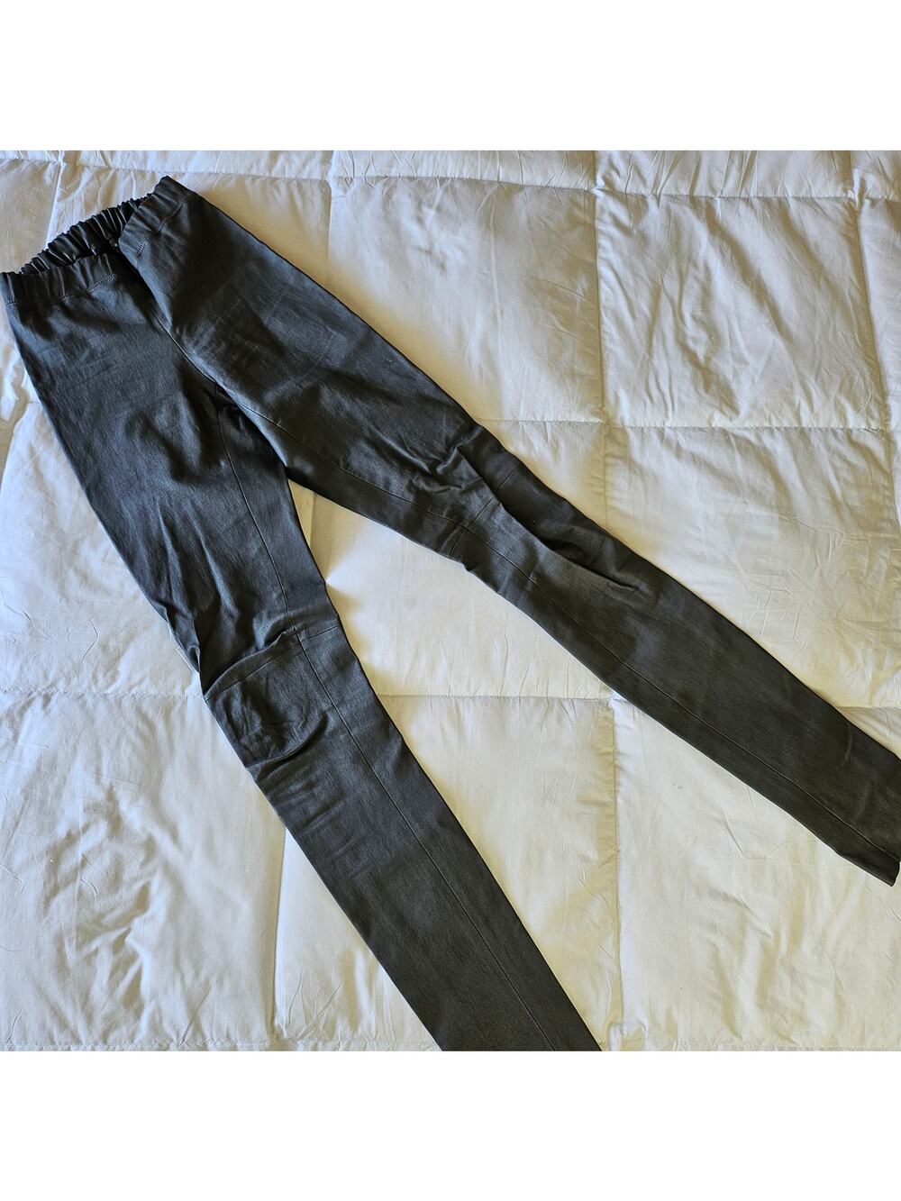 Authentic JOSEPH Lambskin Leather Leggings - Gray 34